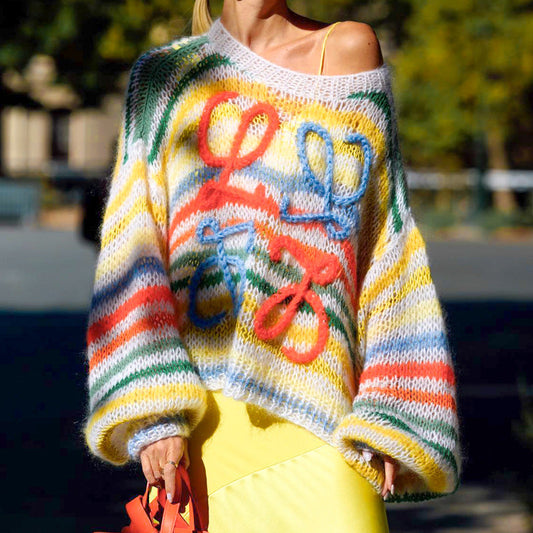 Julia™ | Colorful Striped Knit Sweater